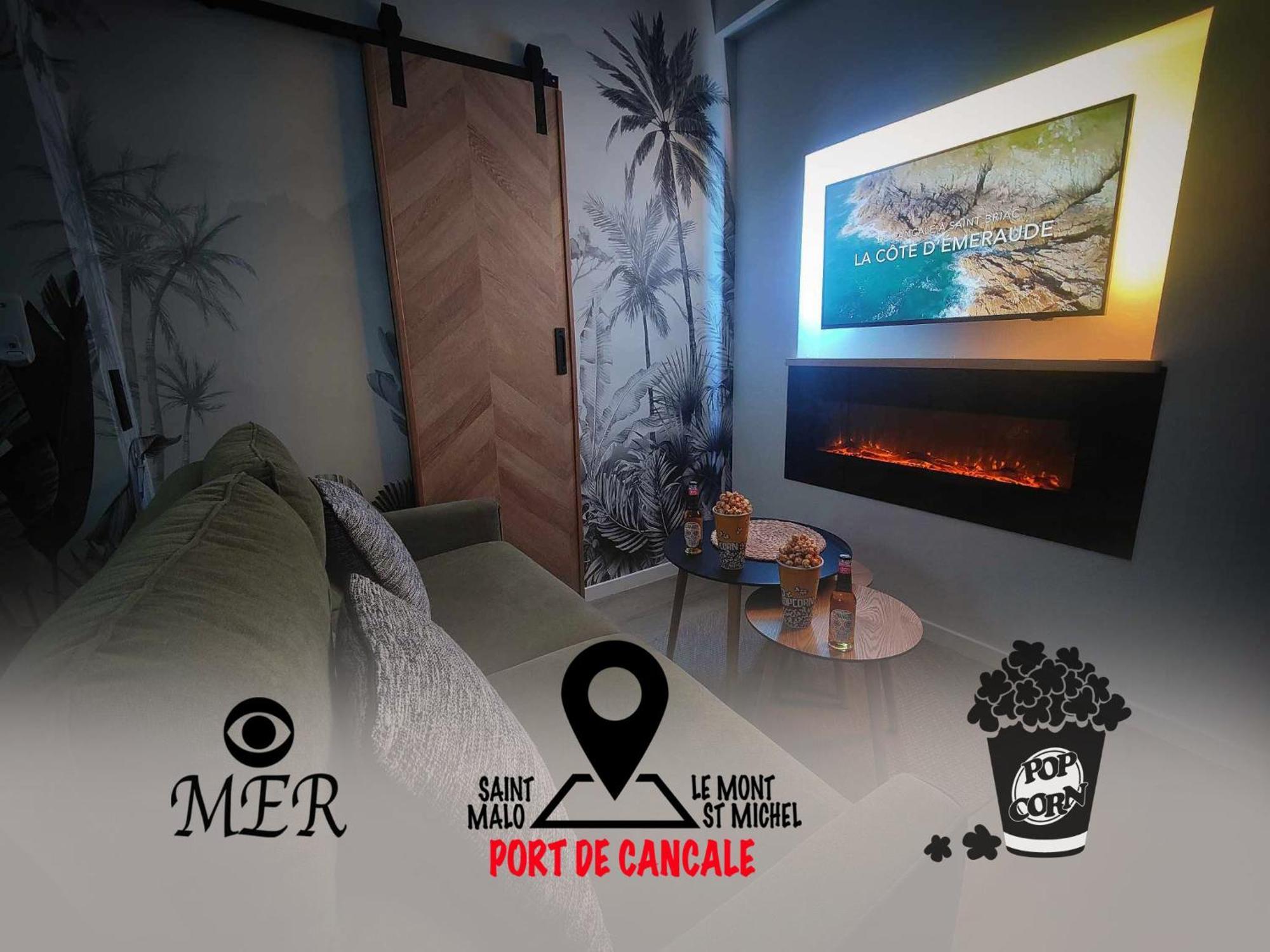 La Belle Mer By Mrodbnb - Appart Neuf - Vue Mer - 25M Plage & Resto - Cine - Cheminee - Popcorn 康卡勒 外观 照片
